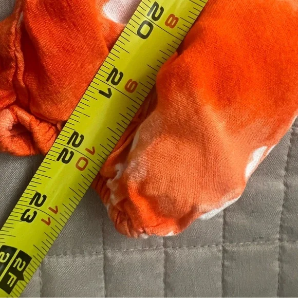 RD & Koko by Anthropology Geometric Tie-Dye Blouse Orange SzM Y2K BohoChic - Picture 8 of 8